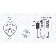 Δυναμό/Εναλλάκτης OPEL ASTRA 2004 - 2007 ( H ) MAGNETI MARELLI 063377492010