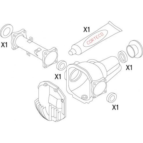 Εξαρτήματα Διαφορικού MITSUBISHI PAJERO 2001 - 2008 SPORT CORTECO 19536138