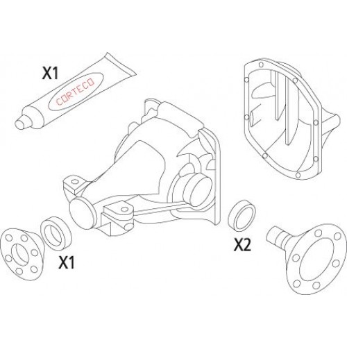 Εξαρτήματα Διαφορικού MITSUBISHI PAJERO 2007 - 2012 CORTECO 19536139