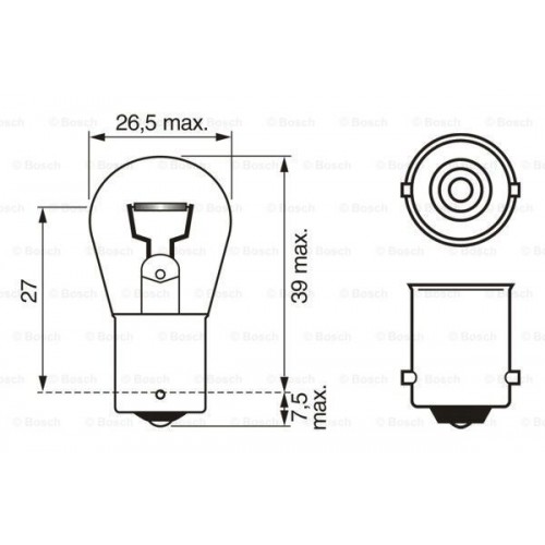 Λυχνία φώτων όπισθεν MAZDA DEMIO 2000 - 2003 ( DW ) BOSCH 1 987 302 214