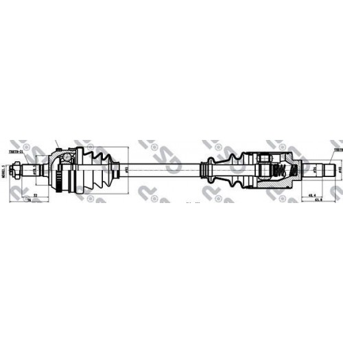 Ημιαξόνιο PEUGEOT 106 1992 - 1995 GSP 210038