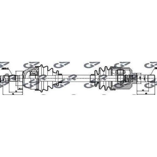 Ημιαξόνιο PEUGEOT 205 1983 - 1992 ( 741 ) GSP 210039