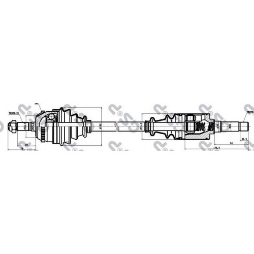 Ημιαξόνιο PEUGEOT 106 1992 - 1995 GSP 210042