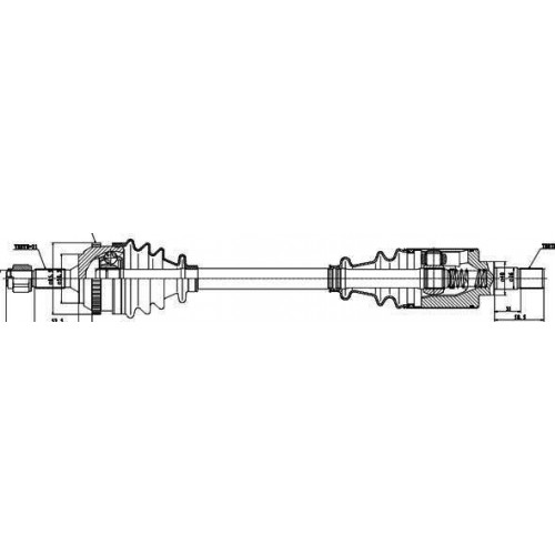 Ημιαξόνιο PEUGEOT 106 1996 - 2003 GSP 210048