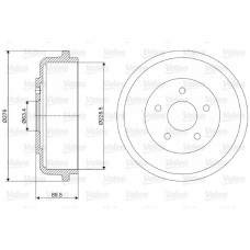 Ταμπούρο FORD TRANSIT CONNECT TOURNEO 2002 - 2006 VALEO 237053
