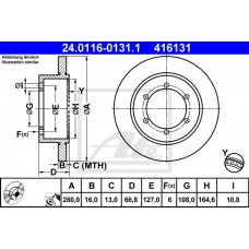 Δισκόπλακες NISSAN CABSTAR 2008 - 2017 ATE 24