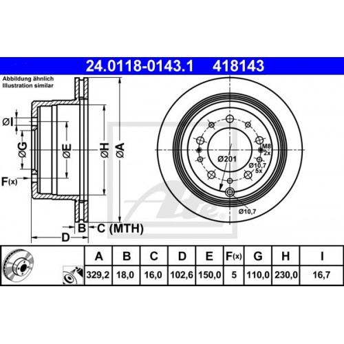 Δισκόπλακες ATE 24.0118-0143.1