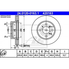 Δισκόπλακες SUZUKI BALENO 1994 - 1998 ( SY ) ATE 24.0120-0163.1