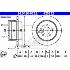 Δισκόπλακες ATE 24.0120-0232.1