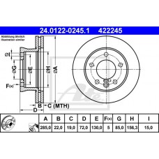 Δισκόπλακες MERCEDES SPRINTER 1995 - 2000 ( 904 ) ATE 24.0122-0245.1