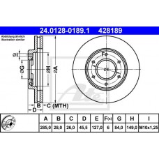 Δισκόπλακες ATE 24.0128-0189.1