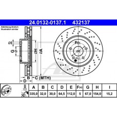 Δισκόπλακες MERCEDES S CLASS 2005 - 2009 ( W221 ) ATE 24.0132-0137.1
