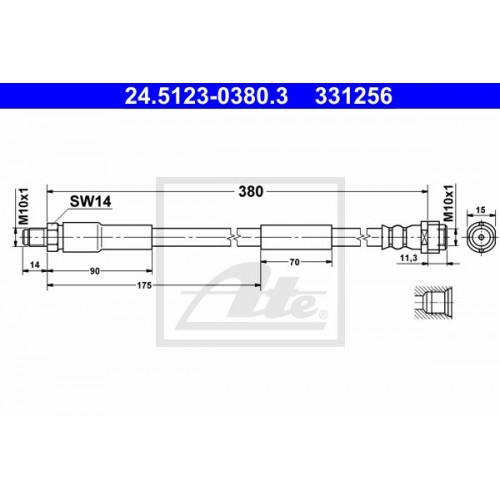 Μαρκούτσια Φρενων MERCEDES E CLASS 2002 - 2006 ( W211 ) ATE 24.5123-0380.3