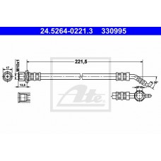 Μαρκούτσια Φρενων TOYOTA COROLLA 2002 - 2004 ( E120 ) ATE 24.5264-0221.3