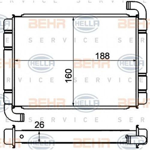 Ψυγείο Καλοριφέρ FIAT PUNTO 2012 - 290106500 Ψυγείο Καλοριφέρ FIAT PUNTO 2012 - 290106500