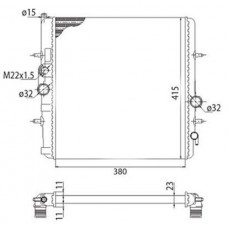 Ψυγείο Νερού PEUGEOT 206 2000 - 2008 ( CC ) MAGNETI MARELLI 350213250003