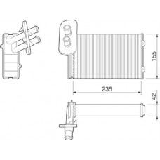 Ψυγείο Καλοριφέρ VW GOLF 1984 - 1992 ( Mk2 ) MAGNETI MARELLI 350218211000
