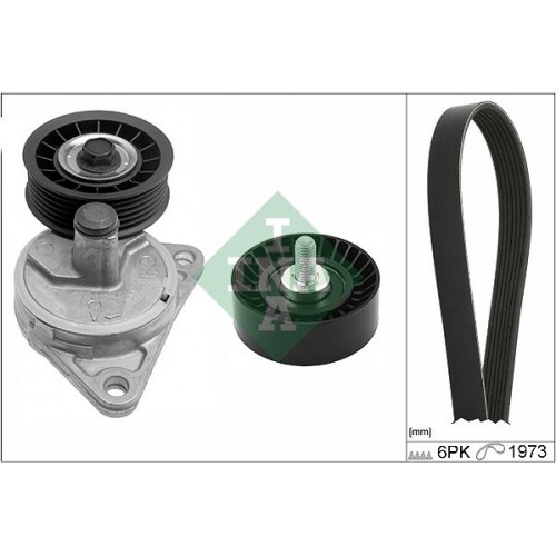 Σετ ιμάντων poly-V FORD FOCUS 2002 - 2004 ( MK1B ) INA 529 0281 10