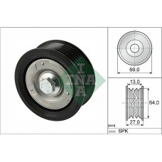 Τροχαλία παρέκκλισης & ενδιάμεσος τροχός INA 532 0477 10