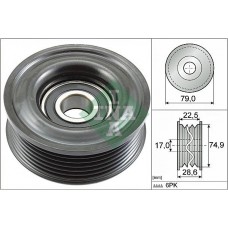 Τροχαλία παρέκκλισης & ενδιάμεσος τροχός MAZDA 2 2007 - 2010 ( DE ) INA 532 0721 10