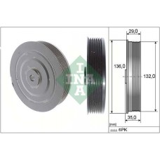 Τροχαλία ιμάντα RENAULT CLIO 2001 - 2005 INA 544 0009 10