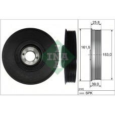 Τροχαλία ιμάντα PEUGEOT 206 1998 - 2002 INA 544 0039 10