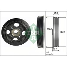 Τροχαλία ιμάντα TOYOTA YARIS 2003 - 2006 ( XP10 ) INA 544 0109 10
