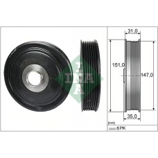 Τροχαλία ιμάντα INA 544 0110 10