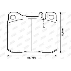 Τακάκια Σετ MERCEDES S CLASS 1979 - 1991 (W126) JURID 571552J
