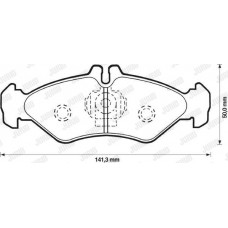 Τακάκια Σετ MERCEDES SPRINTER 1995 - 2000 ( 901 ) ( 902 ) ( 903 ) JURID 571846J