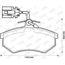 Τακάκια Σετ VW GOLF 1992 - 1998 ( Mk3 ) JURID 571856J