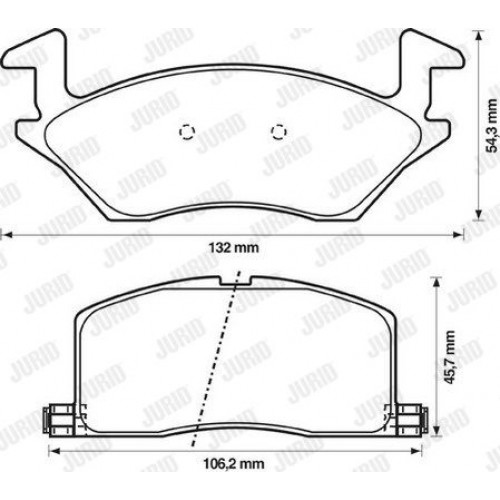 Τακάκια Σετ TOYOTA STARLET 1984 - 1989 ( EP70 ) JURID 572327J
