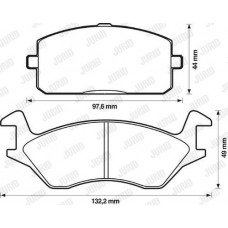 Τακάκια Σετ TOYOTA STARLET 1978 - 1984 ( EP60 ) JURID 572328J