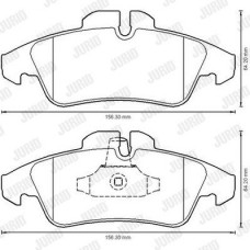 Τακάκια Σετ MERCEDES SPRINTER 1995 - 2000 ( 901 ) ( 902 ) ( 903 ) JURID 573190J-AS