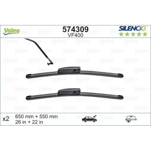 Μάκτρο καθαριστήρα/λάστιχα RENAULT SCENIC 2003 - 2008 ( JM ) VALEO 574309
