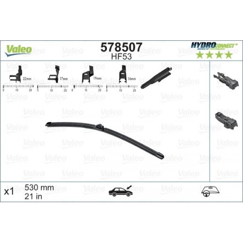 Μάκτρο καθαριστήρα/λάστιχα MERCEDES GL CLASS 2006 - 2009 ( X164 ) VALEO 578507 Μάκτρο καθαριστήρα/λάστιχα MERCEDES GL CLASS 2006 - 2009 ( X164 ) VALEO 578507