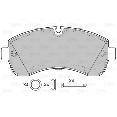 Τακάκια Σετ VW CRAFTER 2006 - 2013 ( 2E ) VALEO 598881
