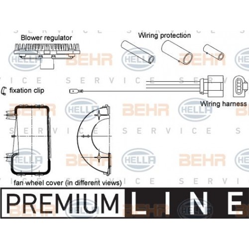 Ανεμιστήρας Καλοριφέρ Εσω NISSAN SUNNY 1991 - 1995 ( N14 ) HELLA 5