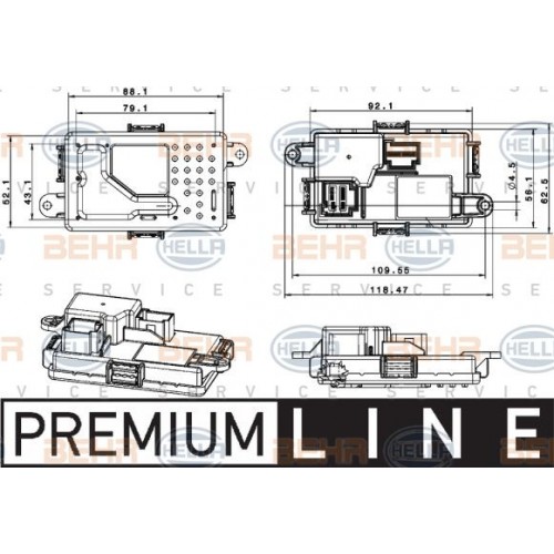 Ανεμιστήρας Καλοριφέρ Εσω MERCEDES C CLASS 2007 - 2011 ( W204 ) HELLA 5HL 351 321-651