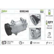 Συμπιεστής A/C (Κομπρέσορας) NISSAN ALMERA 2000 - 2002 ( N16 ) VALEO 699246