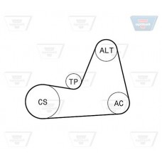 Σετ ιμάντων poly-V VW GOLF 2004 - 2008 ( Mk5 ) OPTIBELT 6