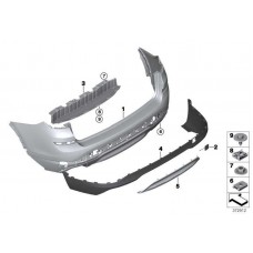 Προφυλακτήρας Βαφόμενος BMW X3 2014 - Πίσω 153103650