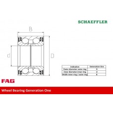Ρουλεμάν τροχών OPEL CORSA 2006 - 2011 ( D ) FAG 713 6404 80