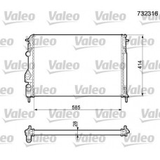 Ψυγείο Νερού RENAULT MEGANE 1996 - 1998 VALEO 732316