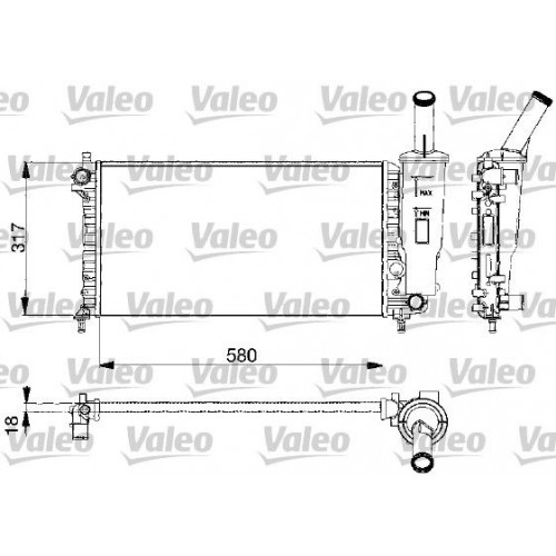 Ψυγείο Νερού FIAT PUNTO 2003 - 2011 ( 188 ) VALEO 732578 Ψυγείο Νερού FIAT PUNTO 2003 - 2011 ( 188 ) VALEO 732578