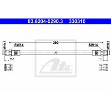 Μαρκούτσια Φρενων BMW 3 Series 1975 - 1982 ( E21 ) ATE 83.6204-0290.3