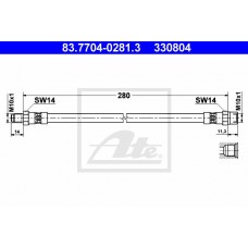 Μαρκούτσια Φρενων MERCEDES C CLASS 1993 - 1995 ( W202 ) ATE 83.7704-0281.3