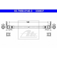 Μαρκούτσια Φρενων VW NEW BEETLE 2005 - 2011 ( 9C1 ) ATE 83.7858-0140.3