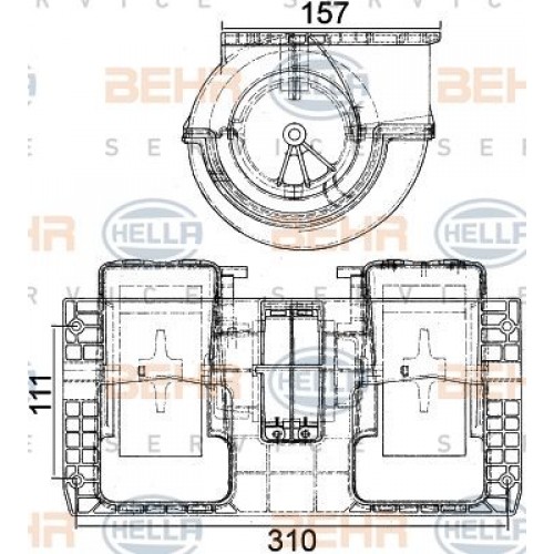 Ανεμιστήρας Καλοριφέρ Εσω HELLA 8
