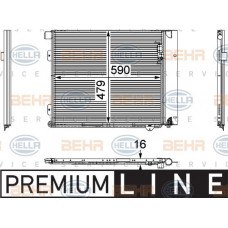 Ψυγείο A/C (Εξωτερικό) VOLVO 940 1990 - 1994 ( 944/5 ) HELLA 8